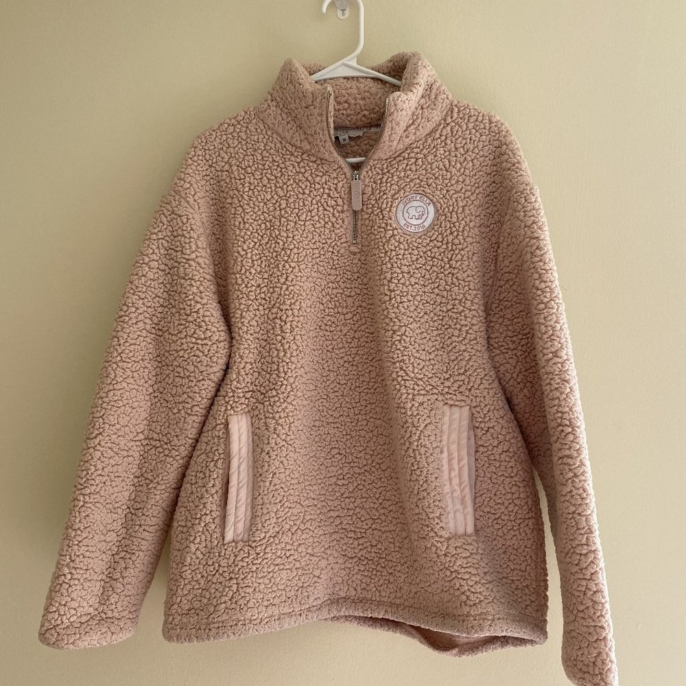 Ivory Ella Pink Quarter Zip Sweatshirt